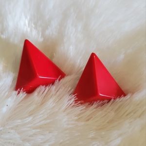 Vintage Retro 80s, 90's Red earrings